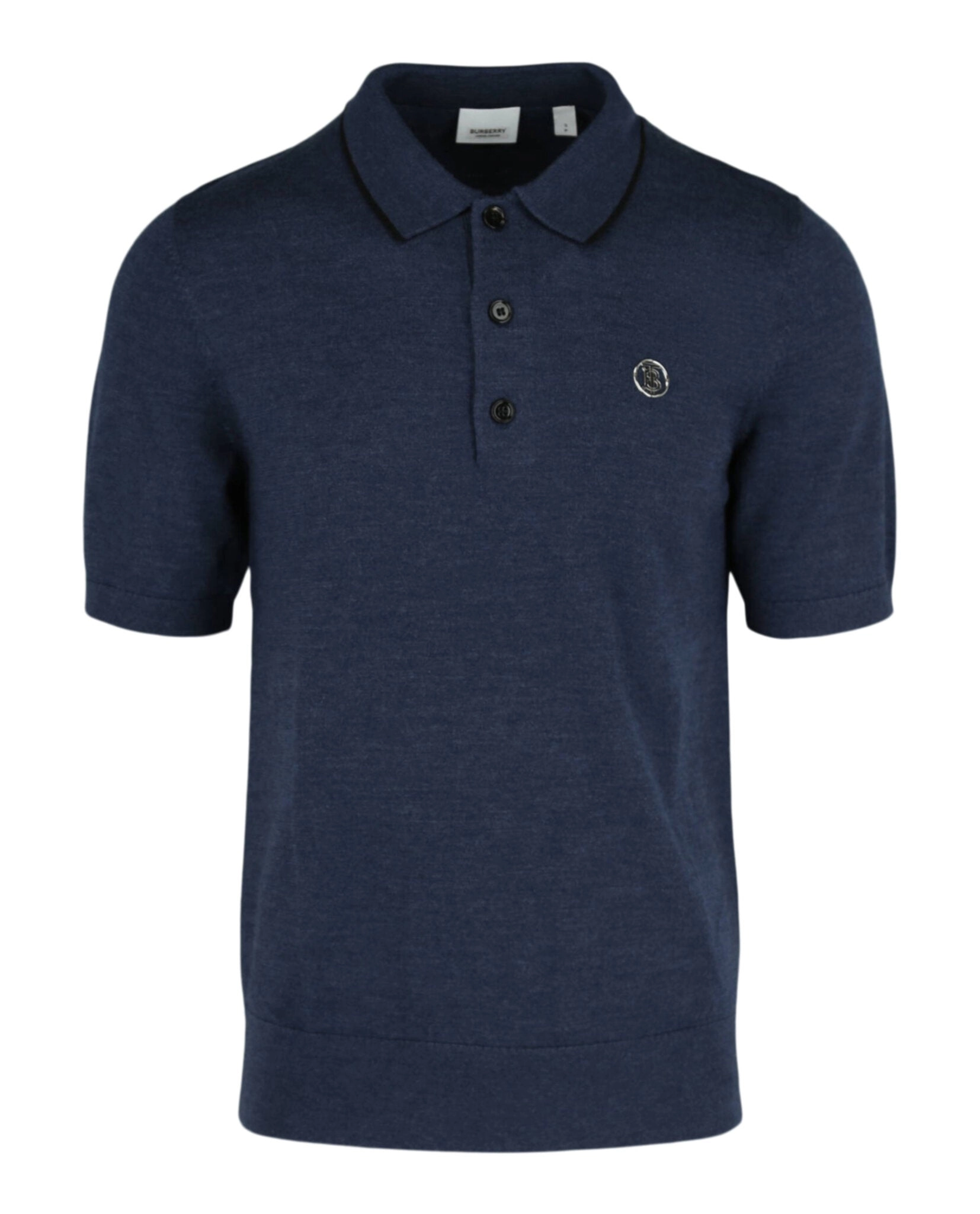 'TB' Cashmere Blend Polo Shirt