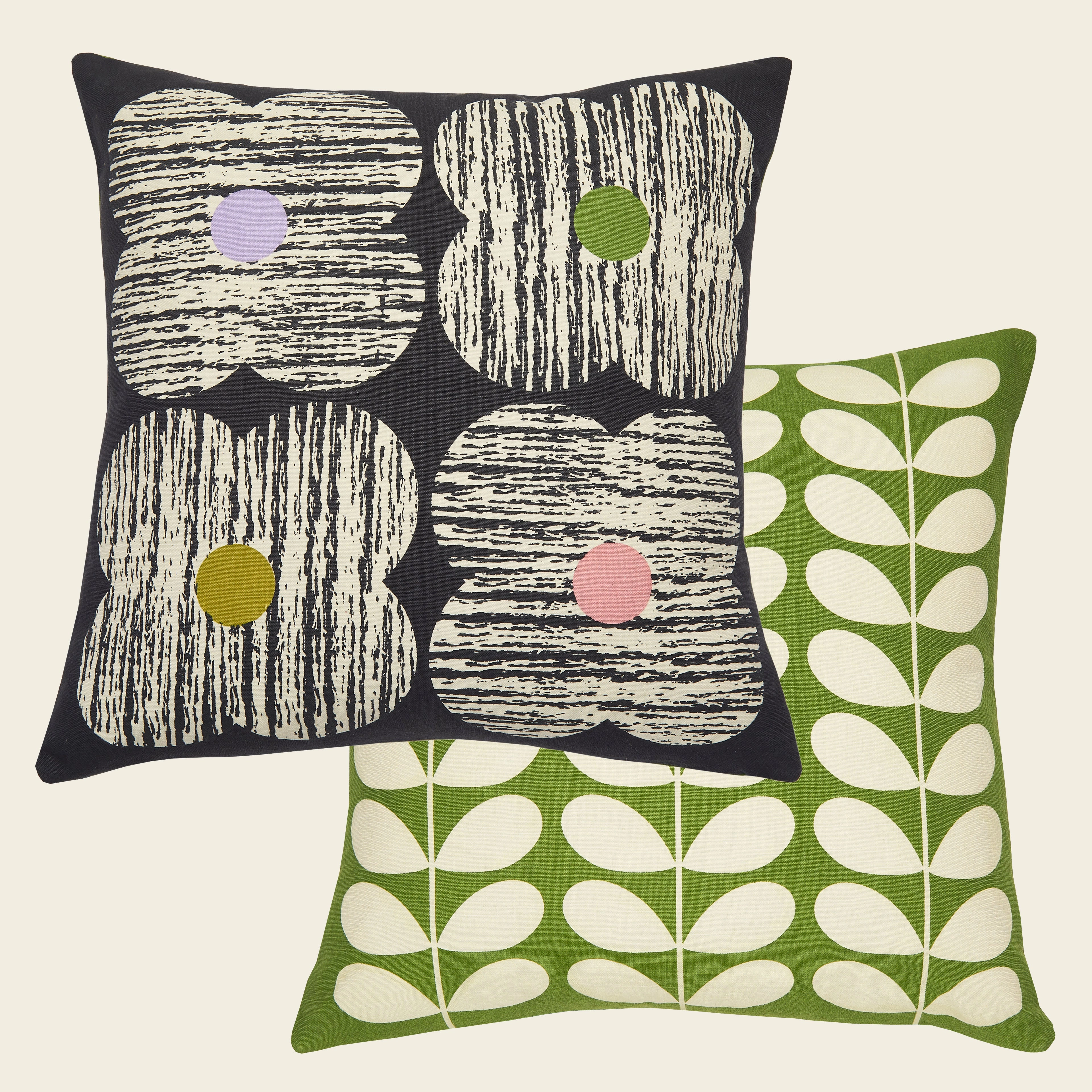 Textured Flower Cushion - Slate