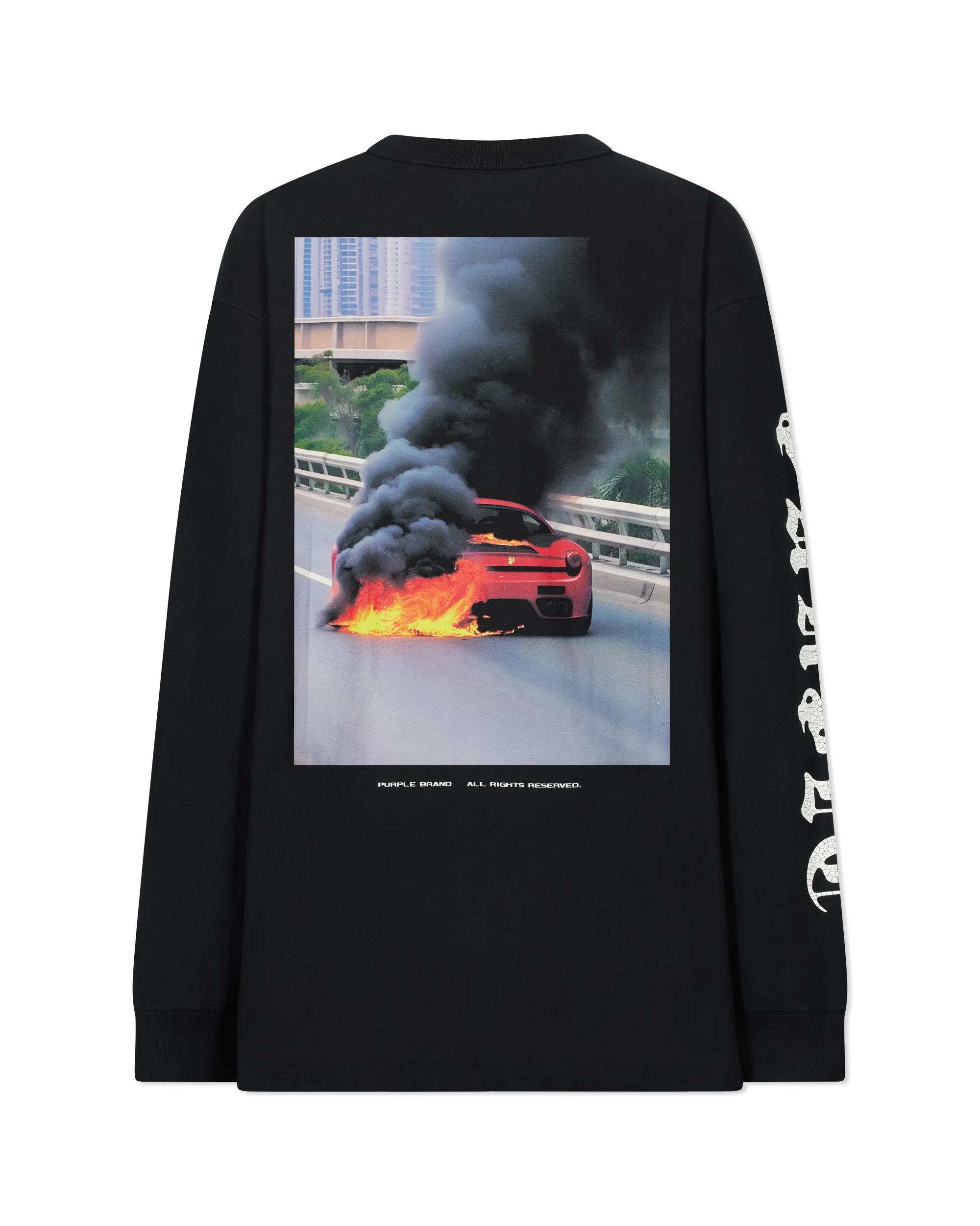 Textured Logo Jersey Long Sleeve Shirt