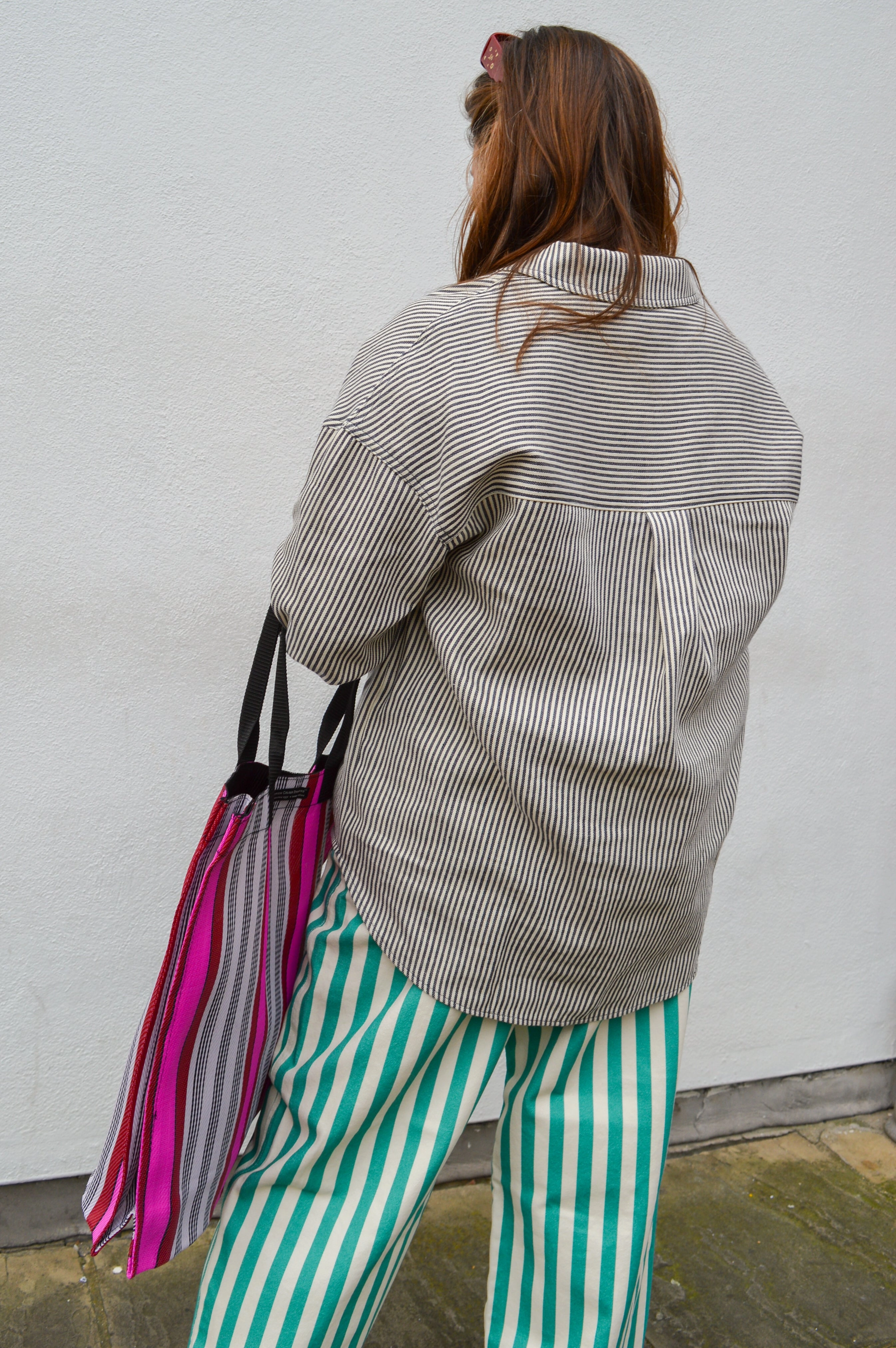 The New Society Pergamo Navy Stripe Shirt