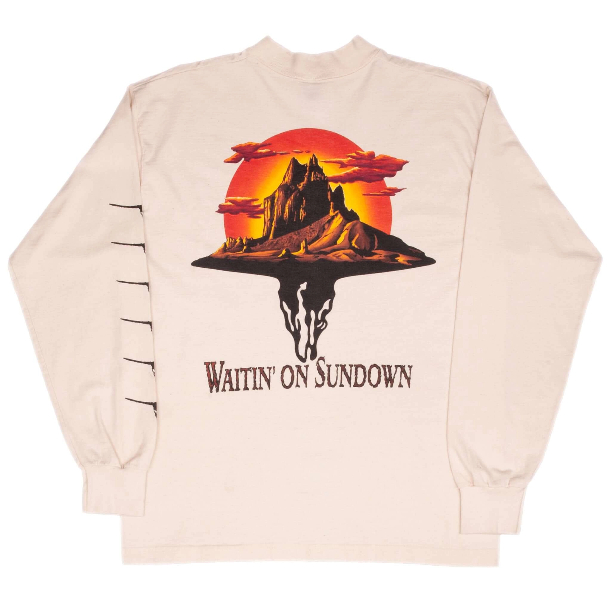 VINTAGE BROOKS & DUNN WAITING ON SUNDOWN 1990S LONG SLEEVE TEE SHIRT LARGE