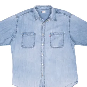 VINTAGE LEVIS DENIM SHORT SLEEVE SHIRT SIZE XL 2000S