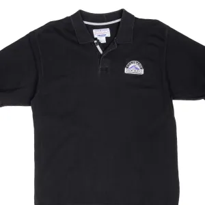 VINTAGE MLB COLORADO ROCKIES EMBROIDERED BLACK POLO SHIRT 2000 LARGE