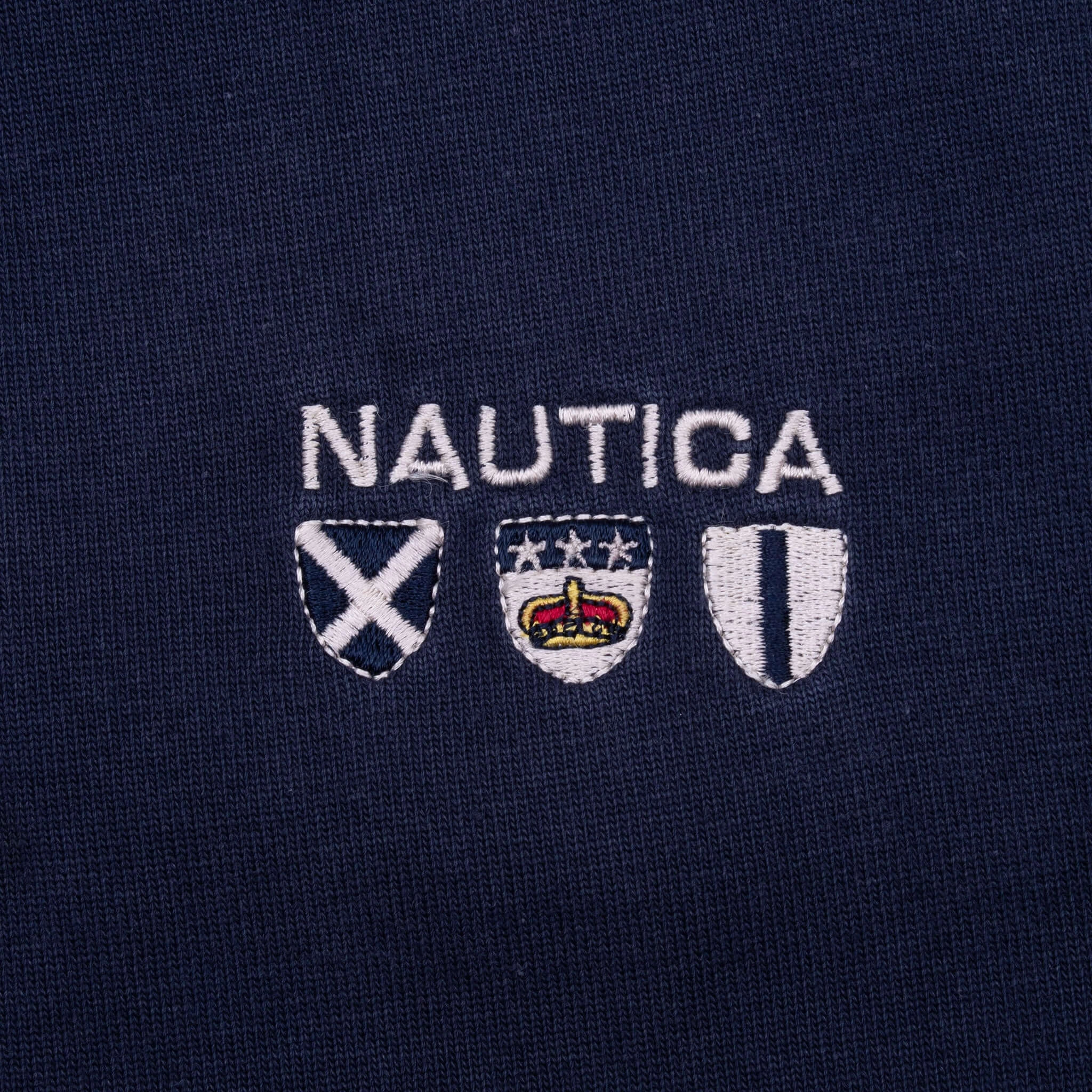 VINTAGE NAUTICA RED & BLUE RUGBY POLO RUGBY 1990S MEDIUM