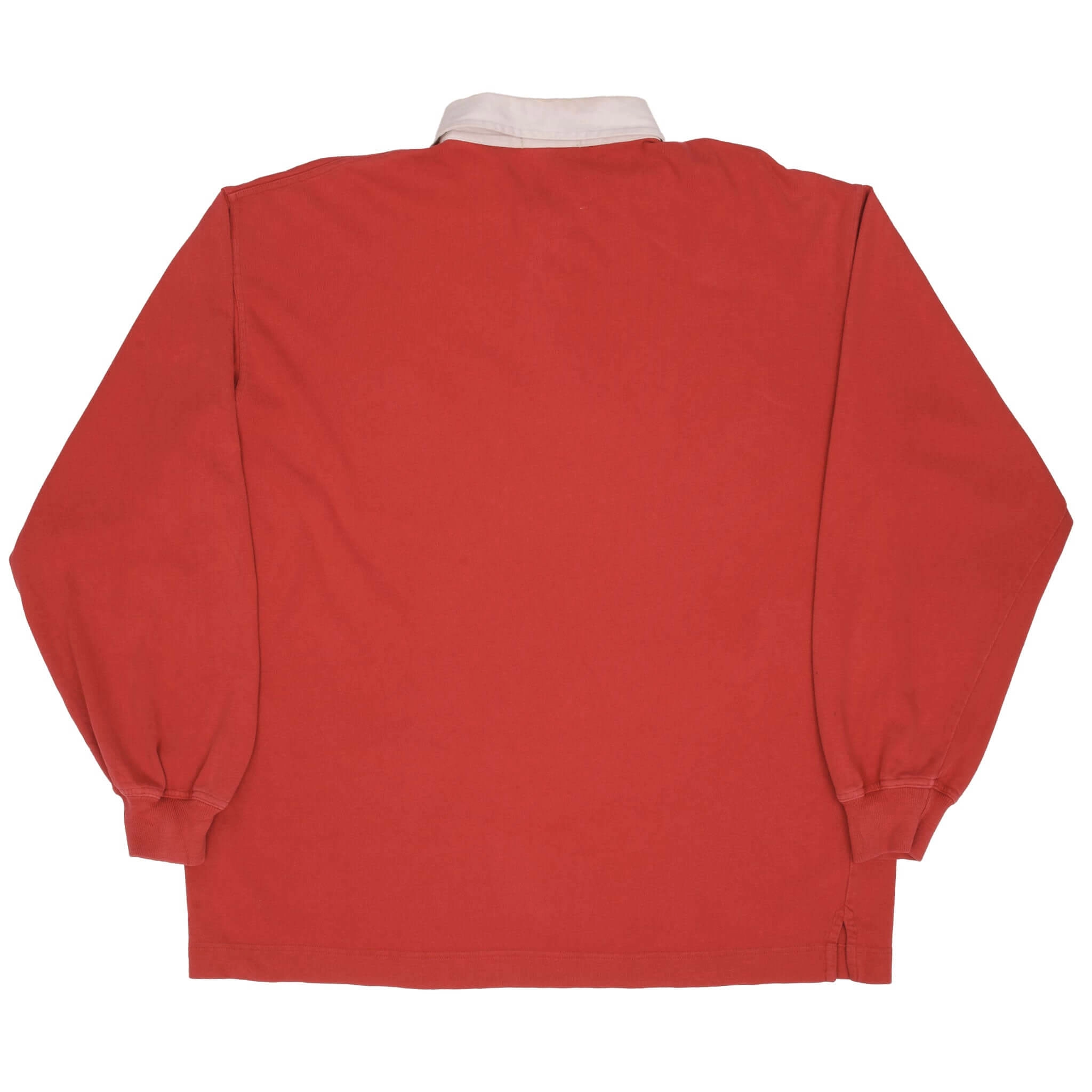 VINTAGE NAUTICA RED RUGBY POLO SHIRT 1990S SIZE XL
