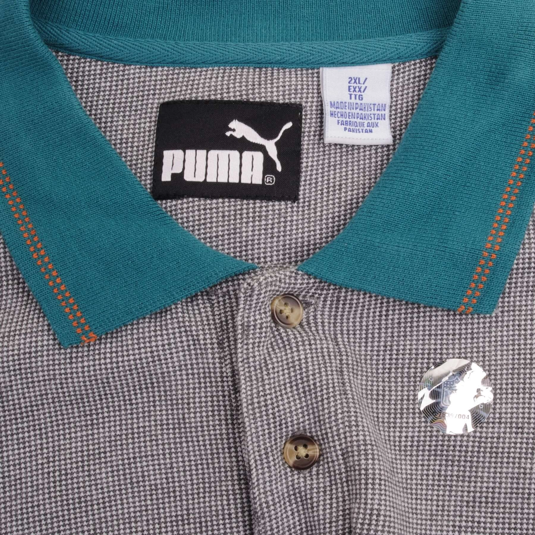 VINTAGE NFL MIAMI DOLPHINS 1990S PUMA POLO SHIRT SIZE 2XL DEADSTOCK