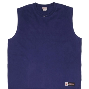 VINTAGE NIKE CENTER SWOOSH NAVY BLUE TANK TOP TEE SHIRT 1990S XL MADE IN USA