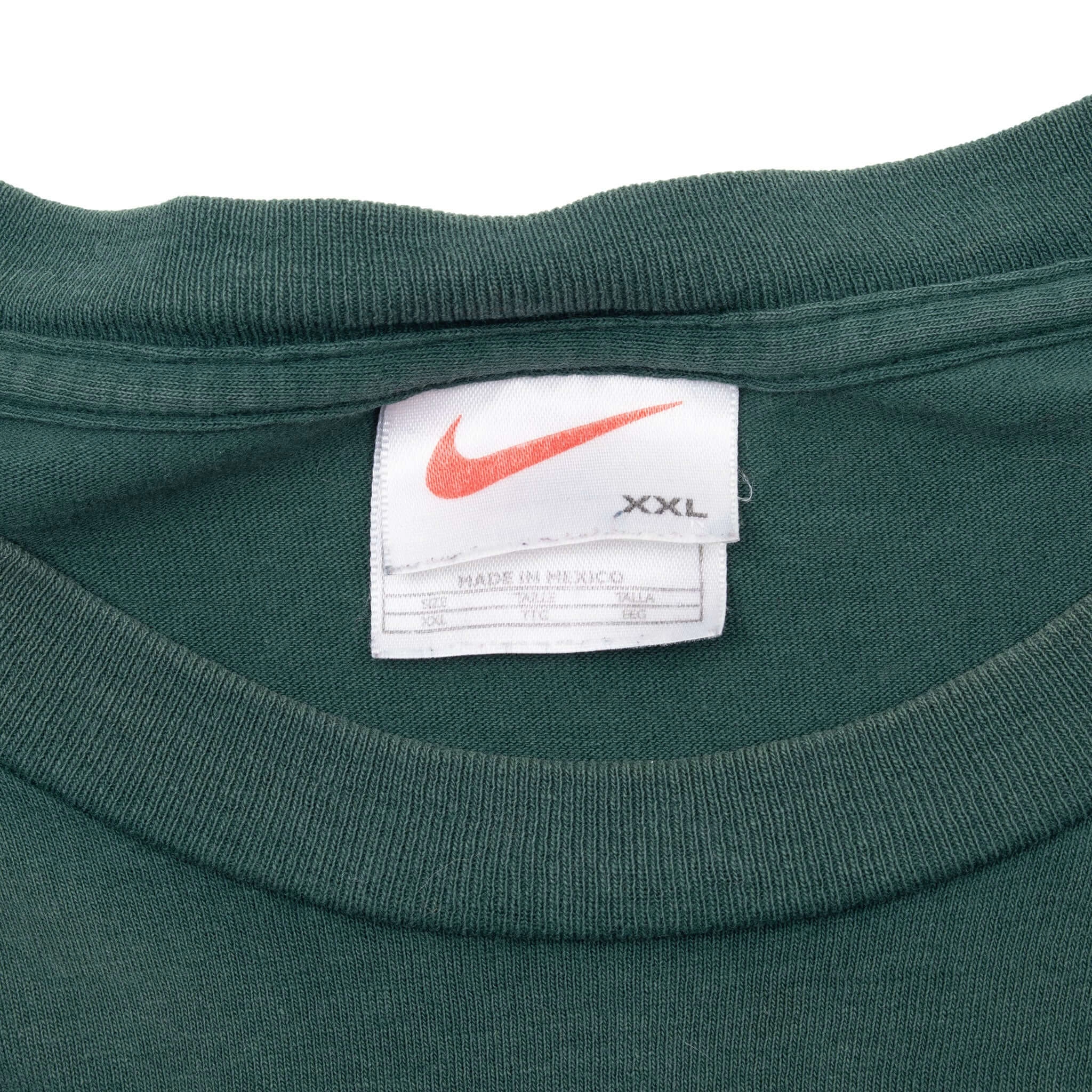 VINTAGE NIKE CLASSIC GREEN TEE SHIRT 1990S 2XL