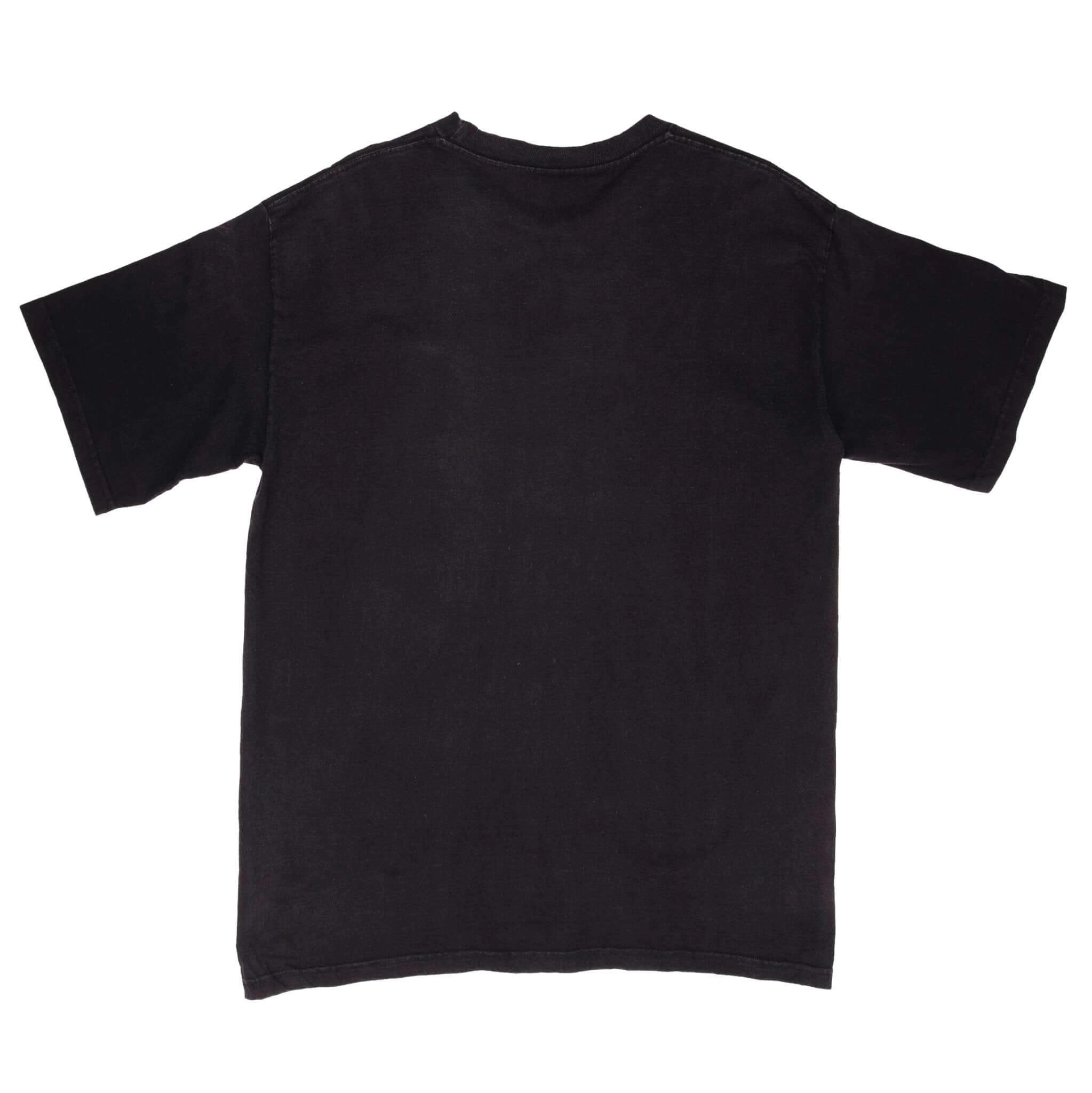 VINTAGE NIKE CLASSIC SWOOSH BLACK TEE SHIRT 1990S SIZE LARGE MADE IN USA