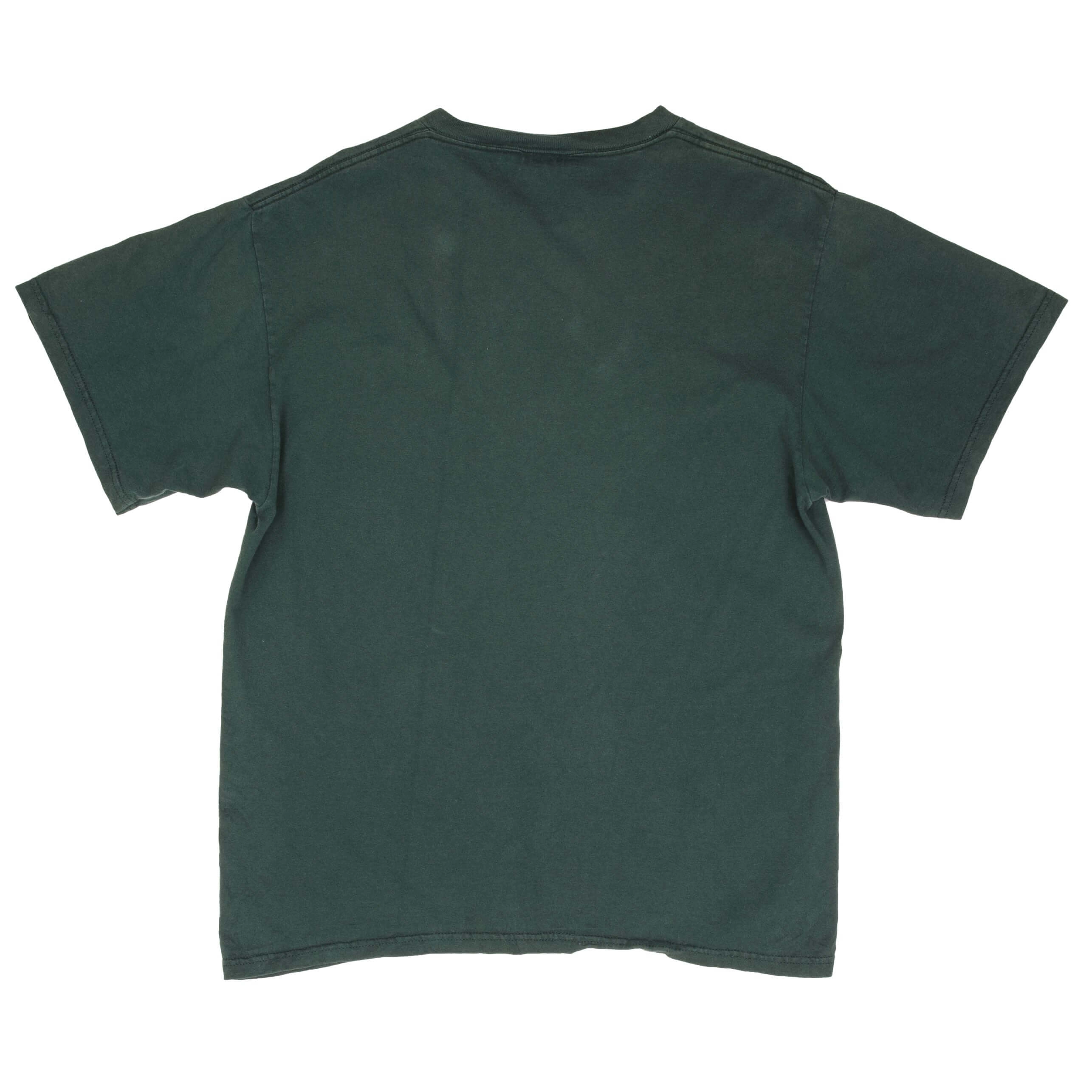 VINTAGE NIKE CLASSIC SWOOSH GREEN TEE SHIRT LATE 1990S MEDIUM MADE IN USA