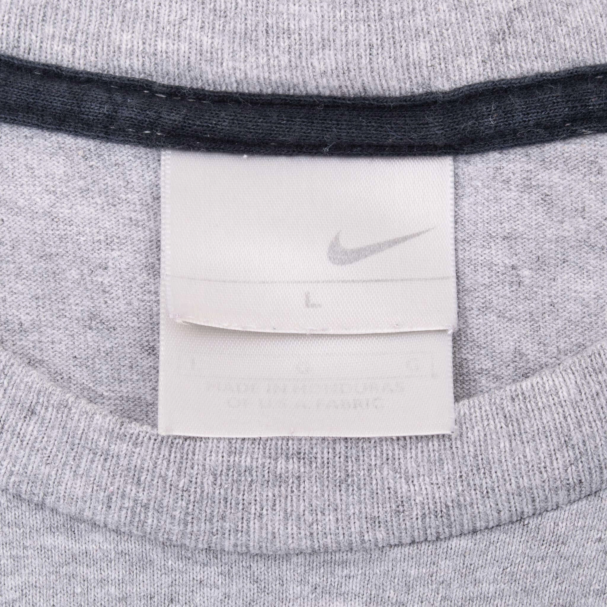 VINTAGE NIKE CLASSIC SWOOSH GREY TEE SHIRT 2000S SIZE LARGE
