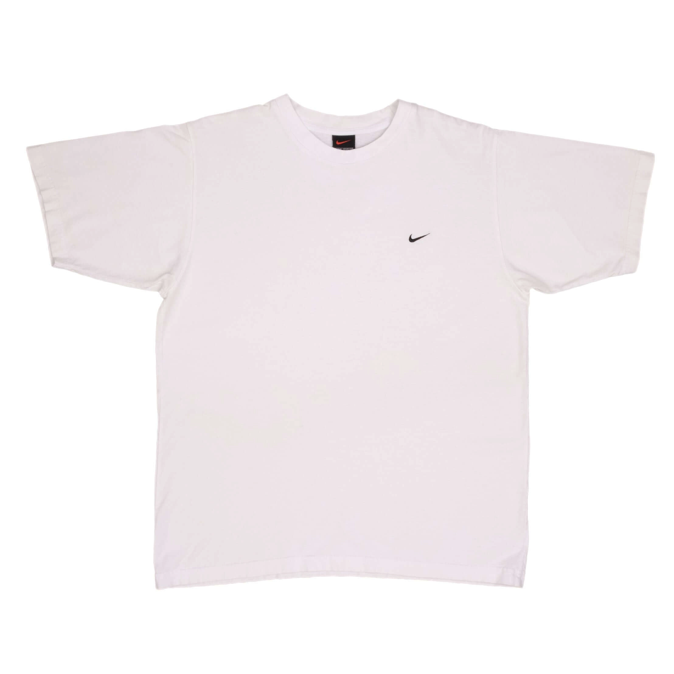 VINTAGE NIKE CLASSIC SWOOSH WHITE TEE SHIRT 1990S SIZE MEDIUM