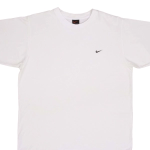 VINTAGE NIKE CLASSIC SWOOSH WHITE TEE SHIRT 1990S SIZE MEDIUM
