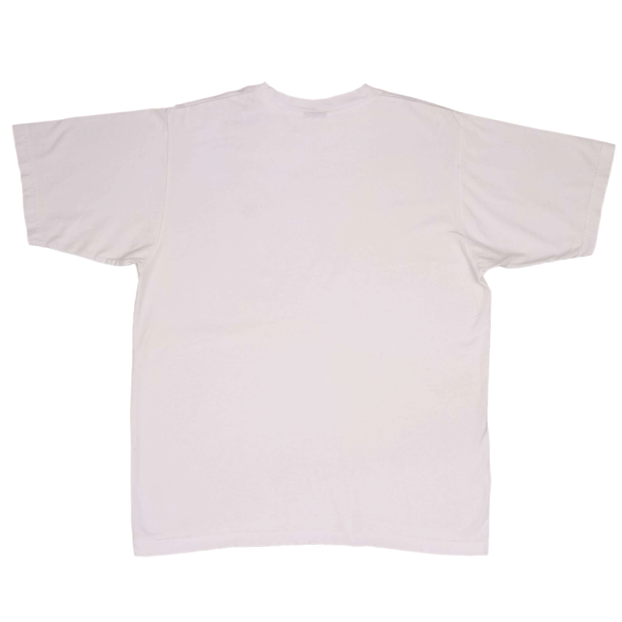 VINTAGE NIKE CLASSIC SWOOSH WHITE TEE SHIRT 1990S SIZE MEDIUM
