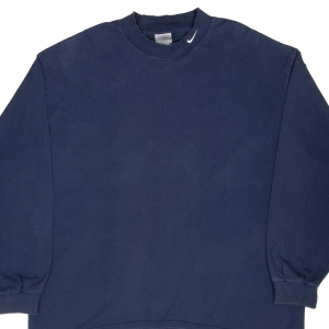 VINTAGE NIKE NAVY BLUE LONG SLEEVE TURTLE NECK TEE SHIRT 2000S 2XL