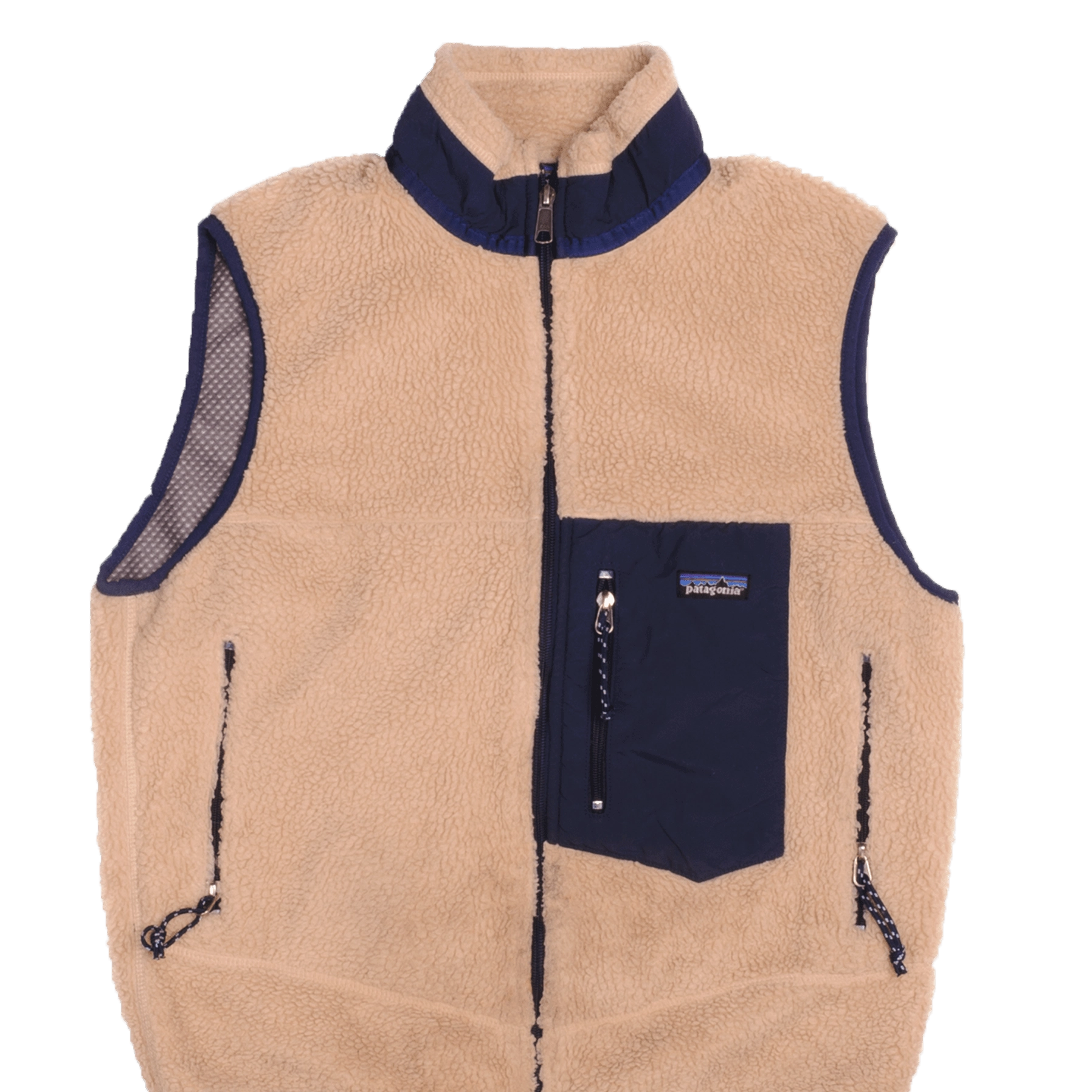 VINTAGE PATAGONIA RETRO-X FLEECE DEEP PILE SLEEVELESS JACKET 90s MEDIUM MADE USA