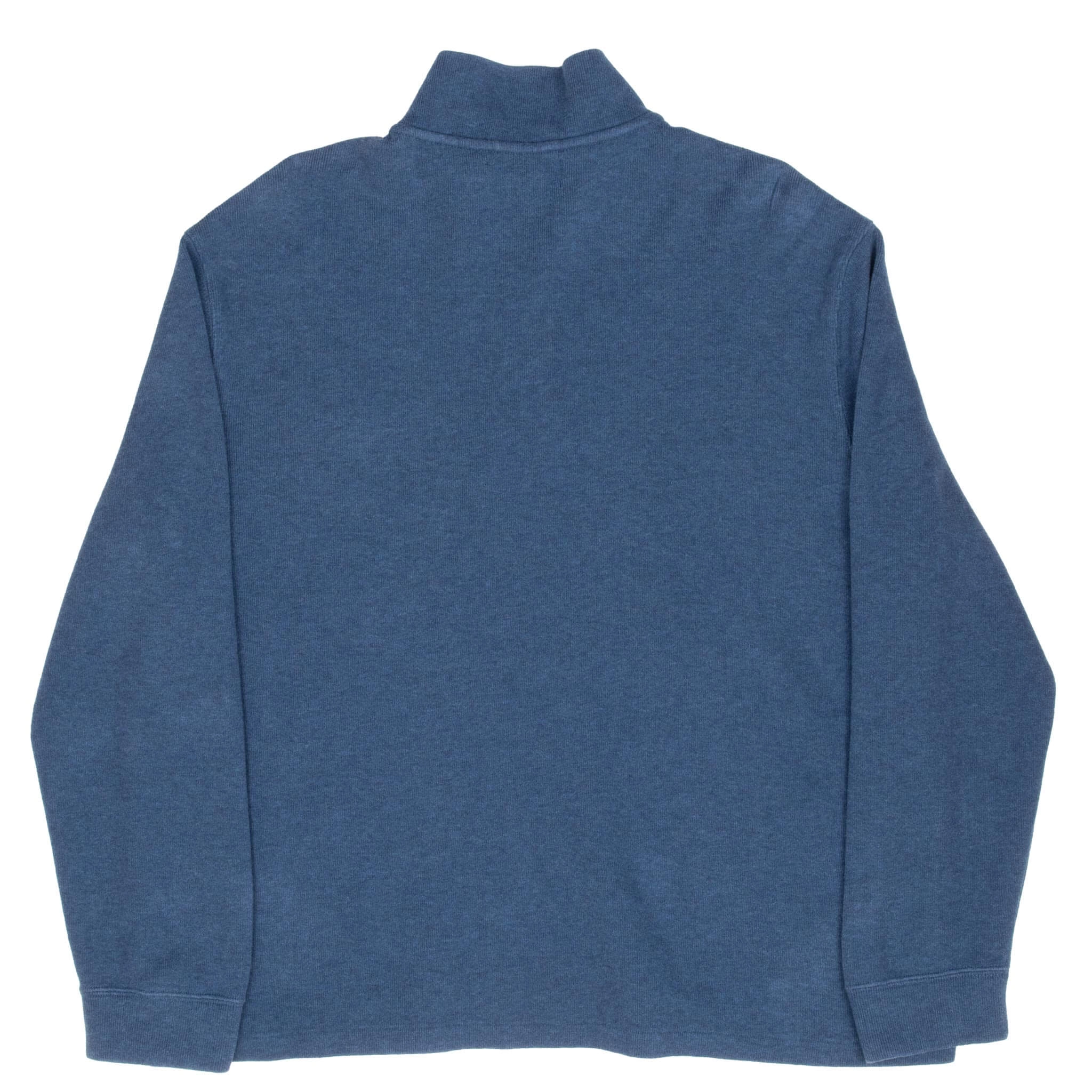 VINTAGE POLO RALPH LAUREN BLUE QUARTER 1/4 ZIP SWEATER 1990S XL