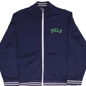 VINTAGE POLO RALPH LAUREN FULL ZIP BLUE CARDIGAN SWEATSHIRT 1990S SIZE 2XL