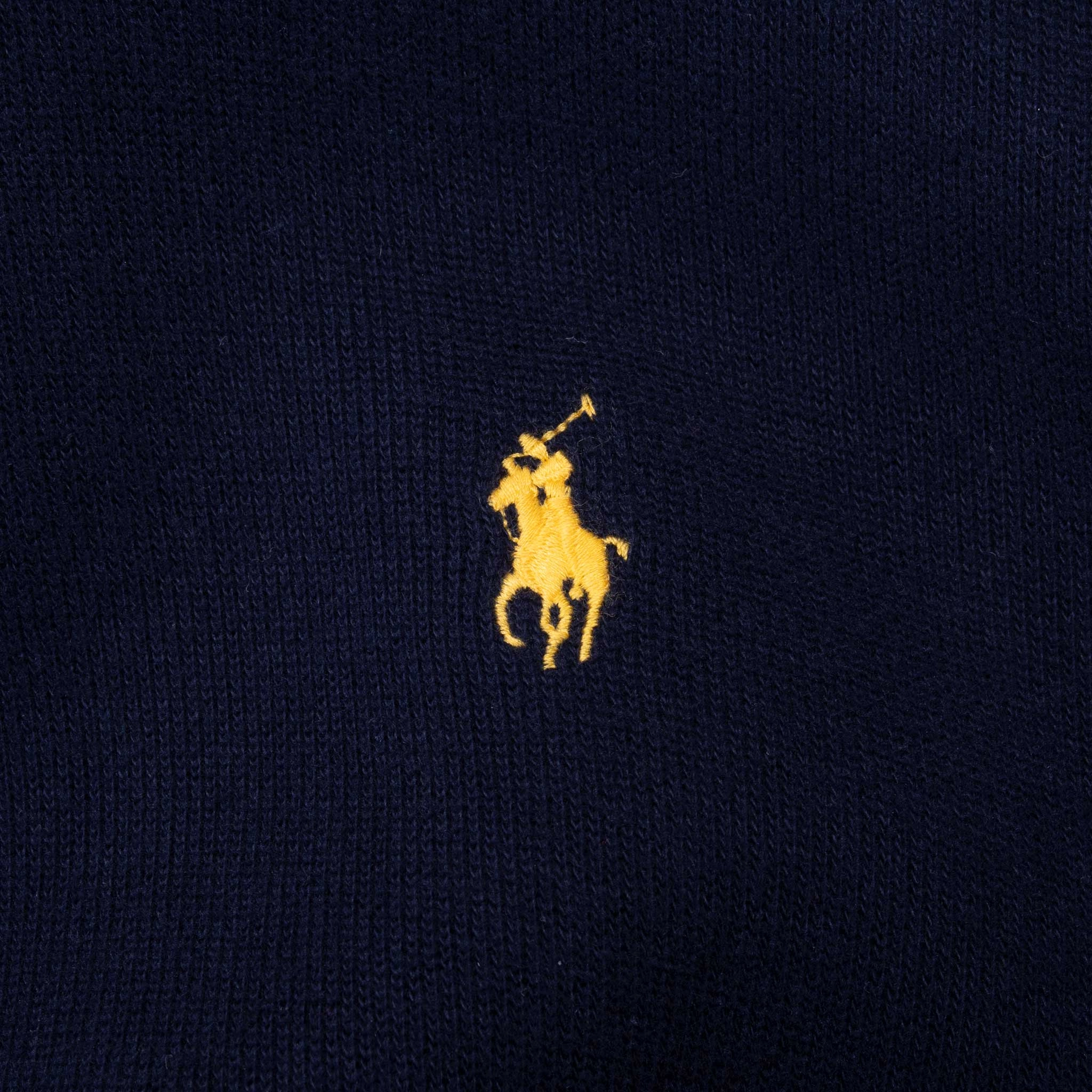 VINTAGE POLO RALPH LAUREN NAVY BLUE QUARTER 1/4 ZIP SWEATER 1990S 2XL