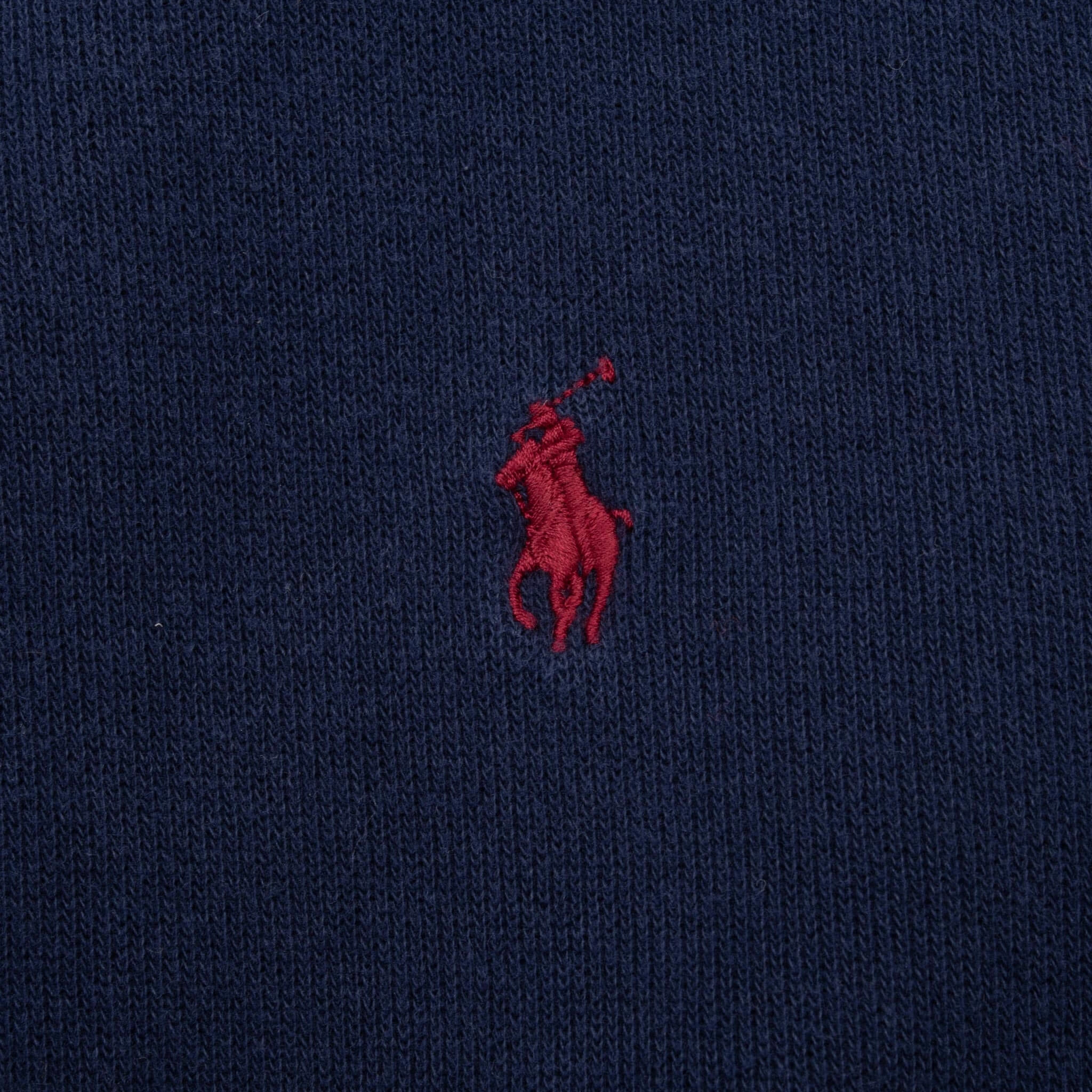 VINTAGE POLO RALPH LAUREN NAVY BLUE QUARTER 1/4 ZIP SWEATER LARGE