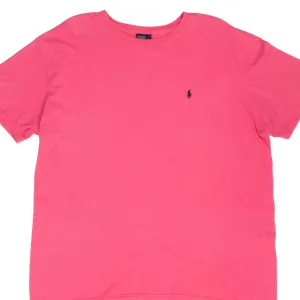 VINTAGE POLO RALPH LAUREN PINK TEE SHIRT 1990S LARGE