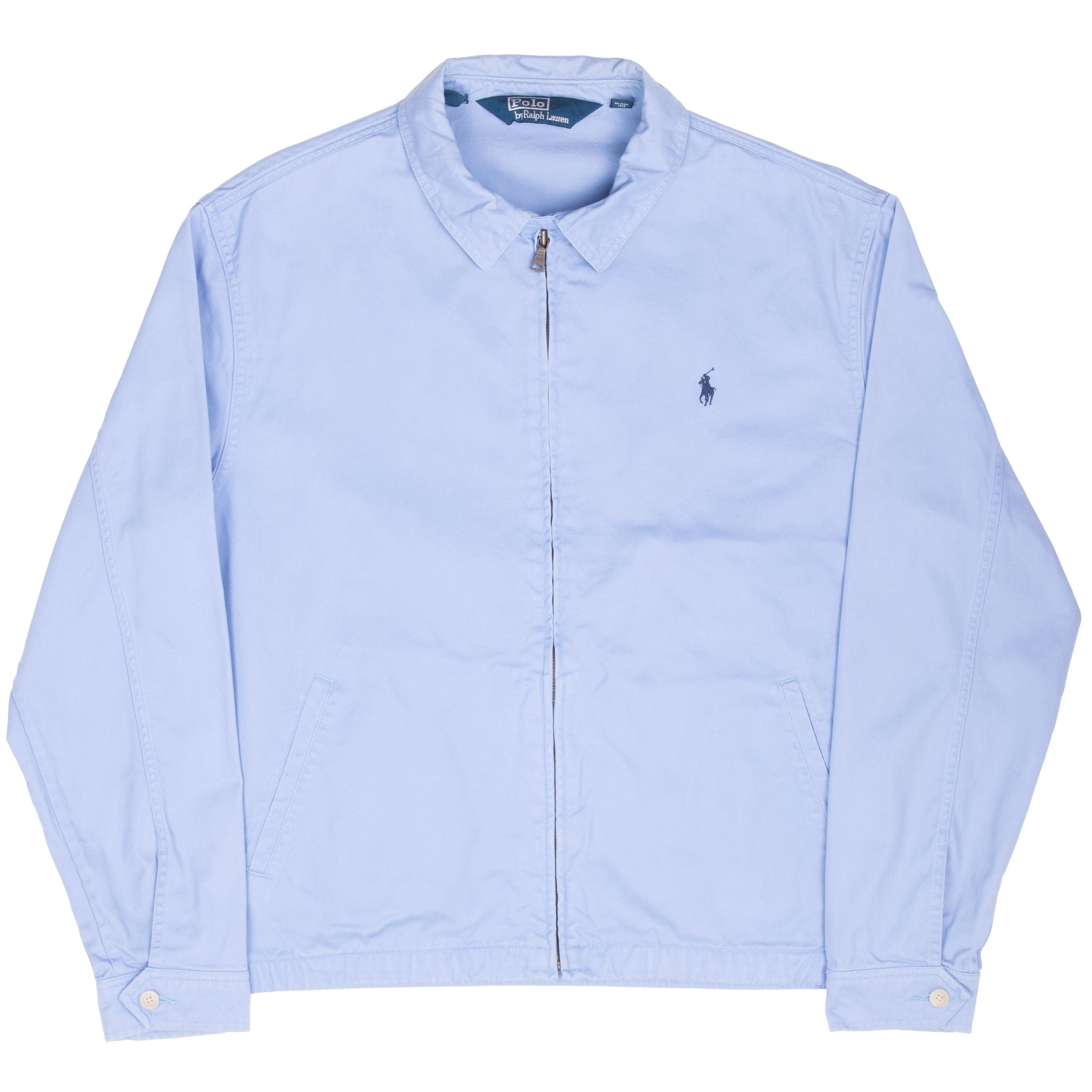 VINTAGE RALPH LAUREN BLUE HARRINGTON GOLF JACKET 1990S LARGE