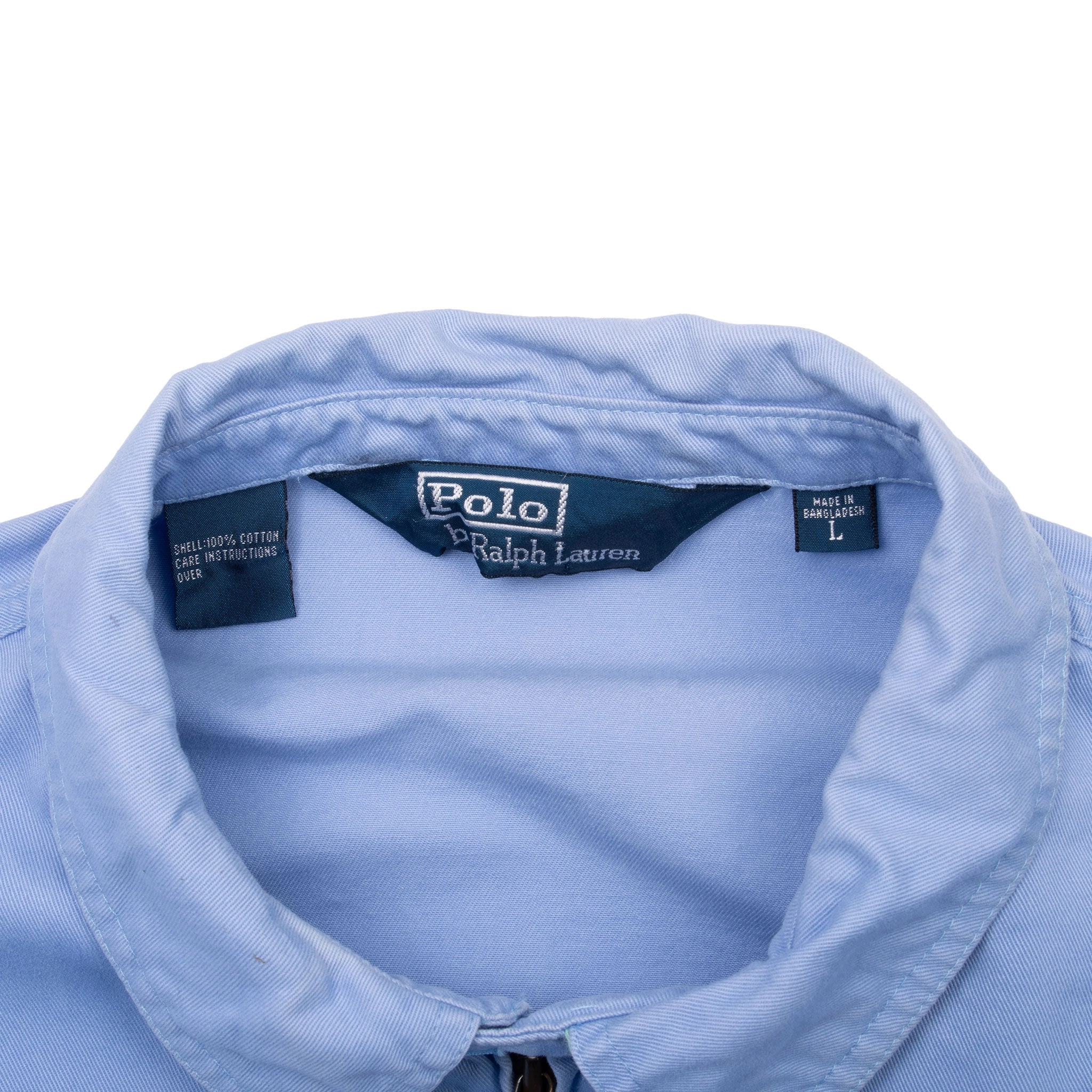 VINTAGE RALPH LAUREN BLUE HARRINGTON GOLF JACKET 1990S LARGE