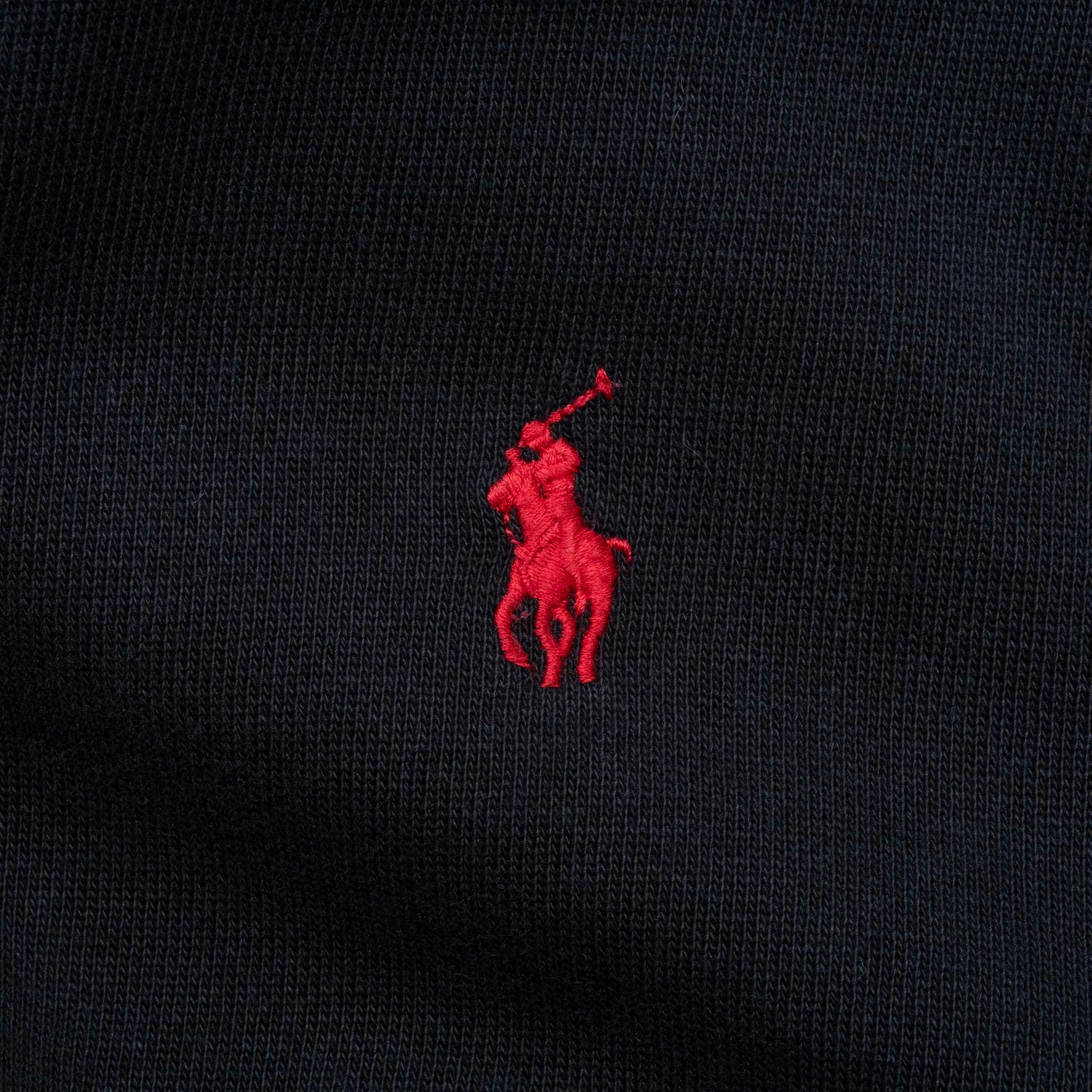 VINTAGE RALPH LAUREN FULL ZIP CLASSIC BLACK HOODIE SWEATSHIRT SMALL