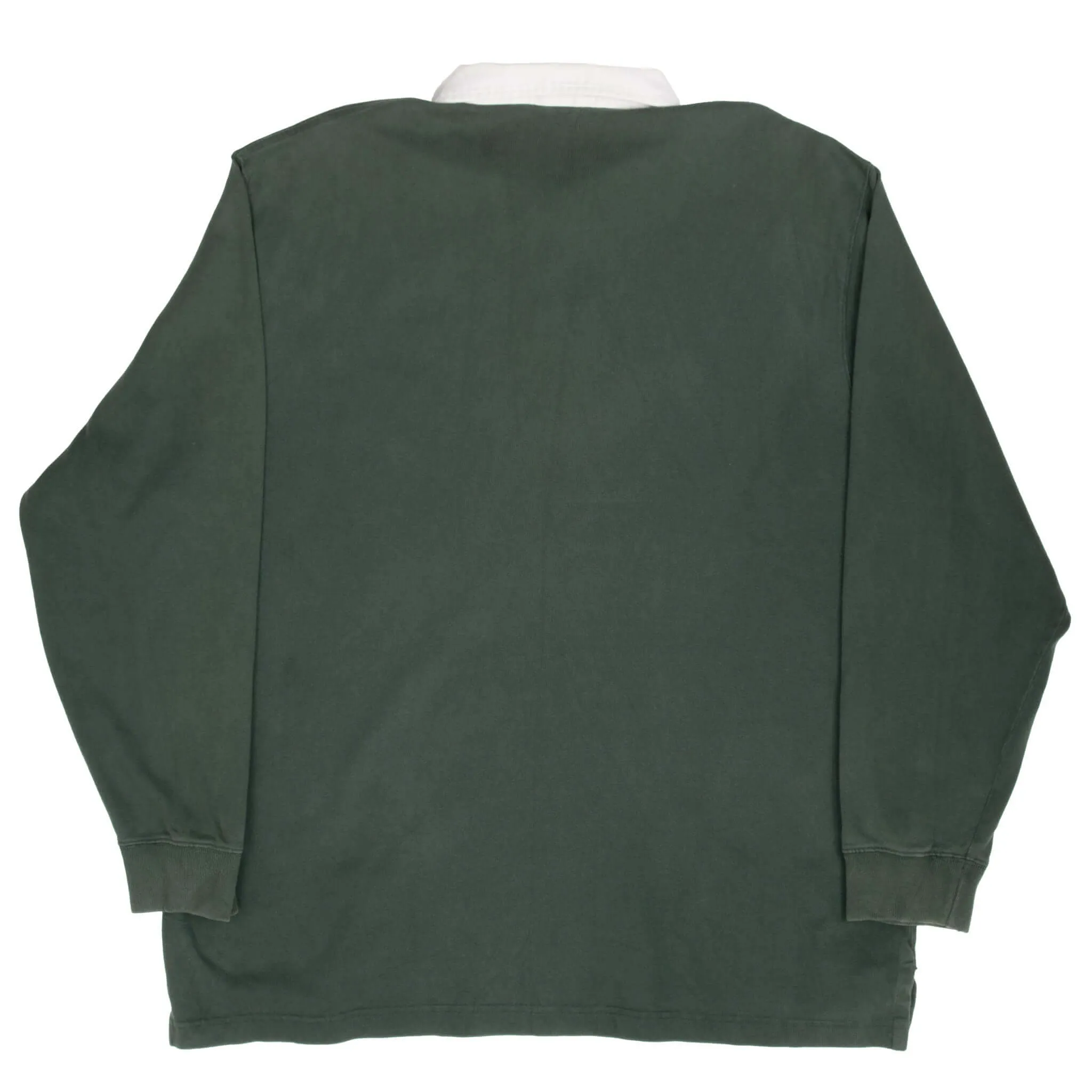 VINTAGE RALPH LAUREN GREEN RUGBY POLO SHIRT 1990S XL