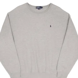 VINTAGE RALPH LAUREN GREY CLASSIC CREWNECK SWEATSHIRT LARGE 1990S