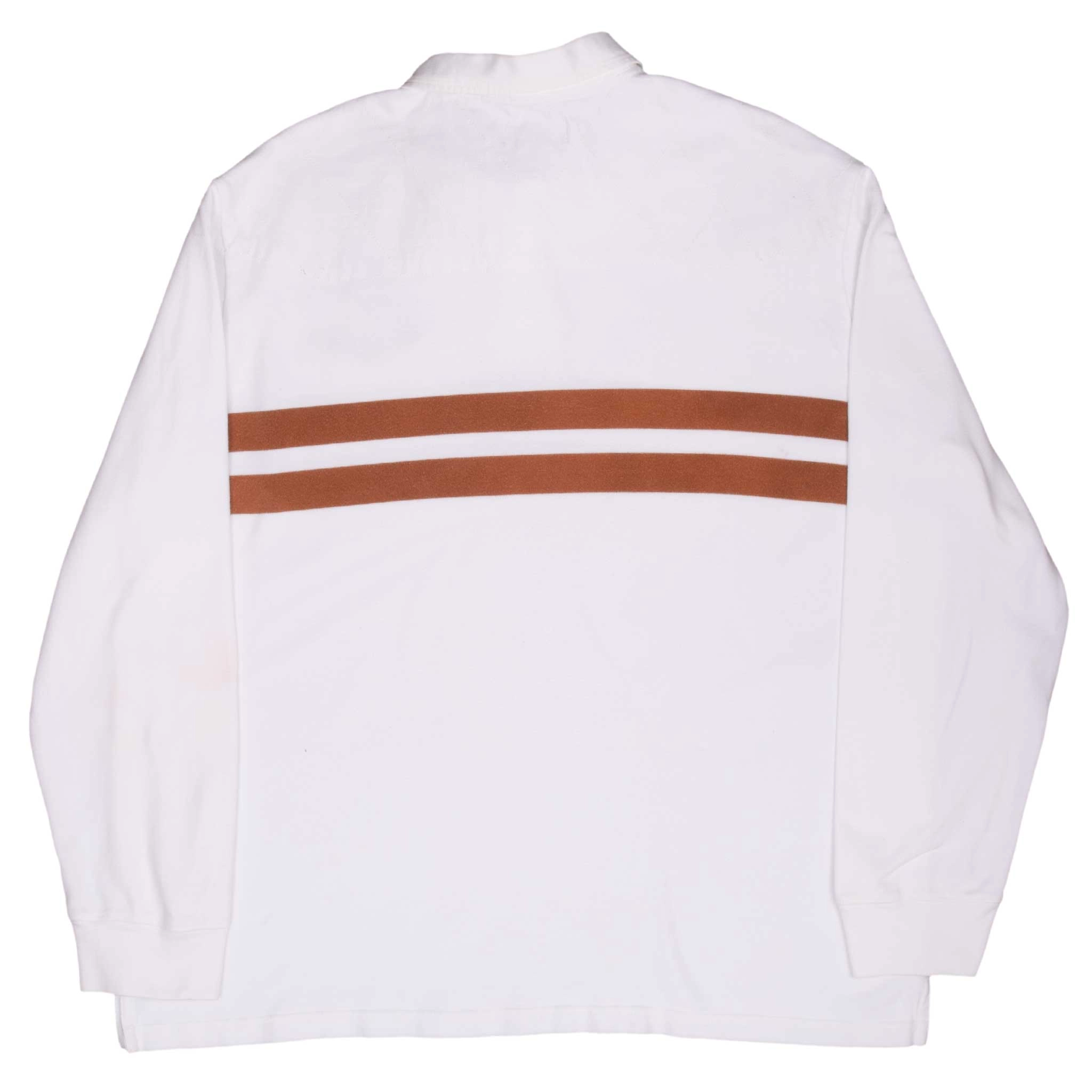 VINTAGE RALPH LAUREN MADISON AVE NEW YORK WHITE RUGBY POLO SHIRT 1990S XL