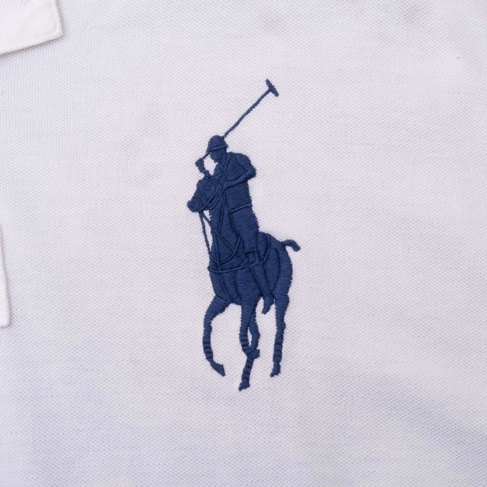 VINTAGE RALPH LAUREN MERCER RL TEAM WHITE POLO SHIRT 2009 XL