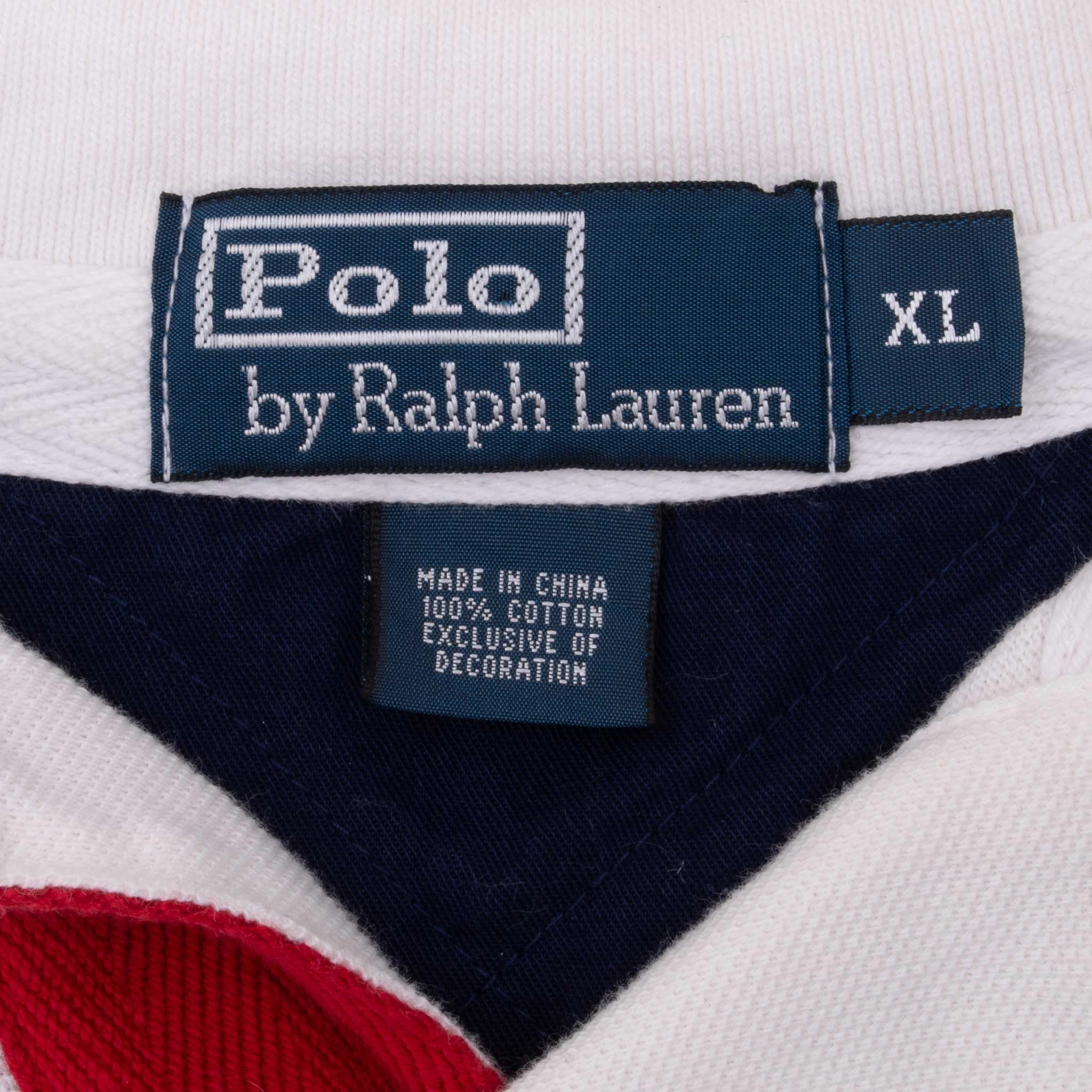 VINTAGE RALPH LAUREN MERCER RL TEAM WHITE POLO SHIRT 2009 XL