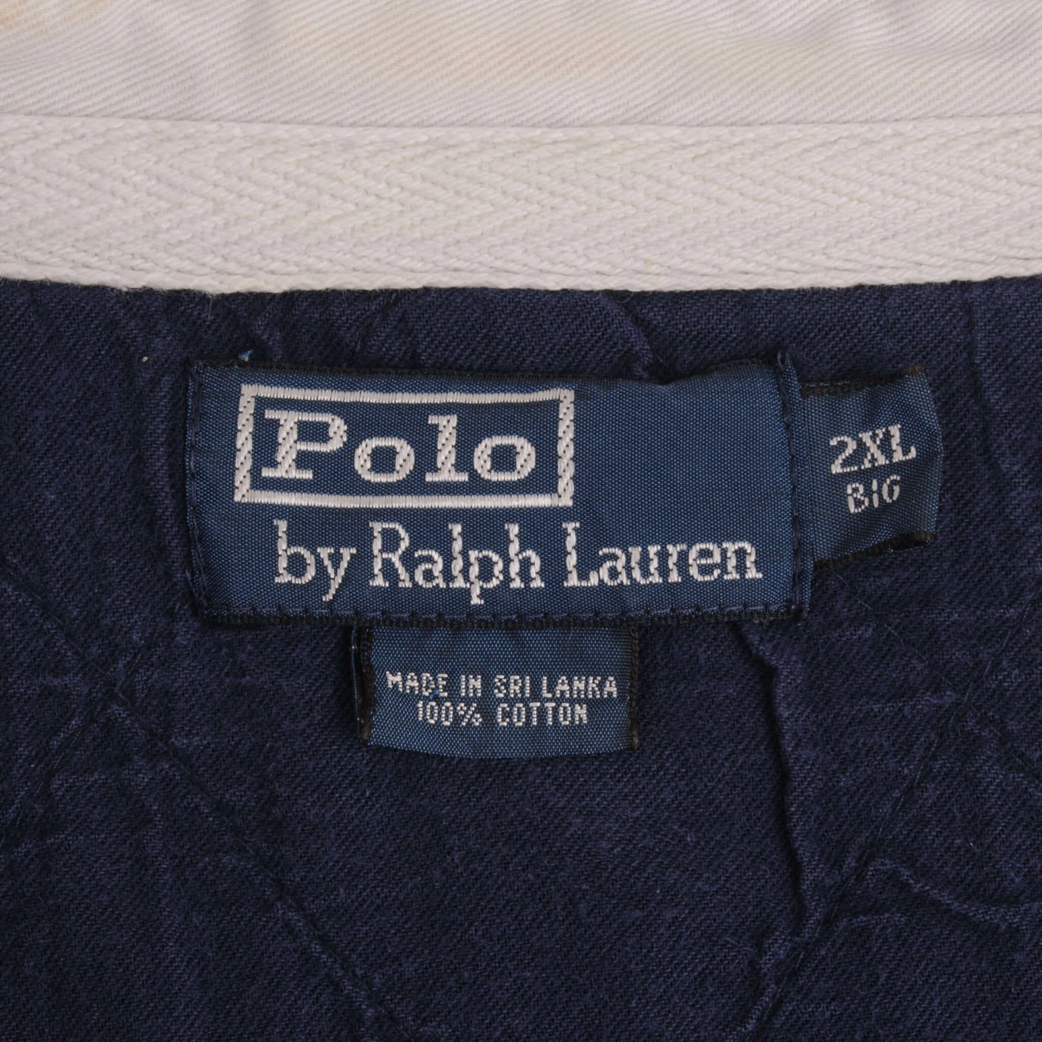 VINTAGE RALPH LAUREN NEW YORK BLUE GREEN STRIPED RUGBY POLO SHIRT 1990S 2XL BIG