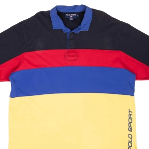 VINTAGE RALPH LAUREN POLO SPORT MULTICOLOR POLO SHIRT 1990S 2XL