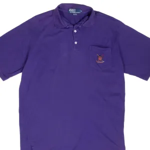 VINTAGE RALPH LAUREN PURPLE POLO SHIRT 1990S MEDIUM