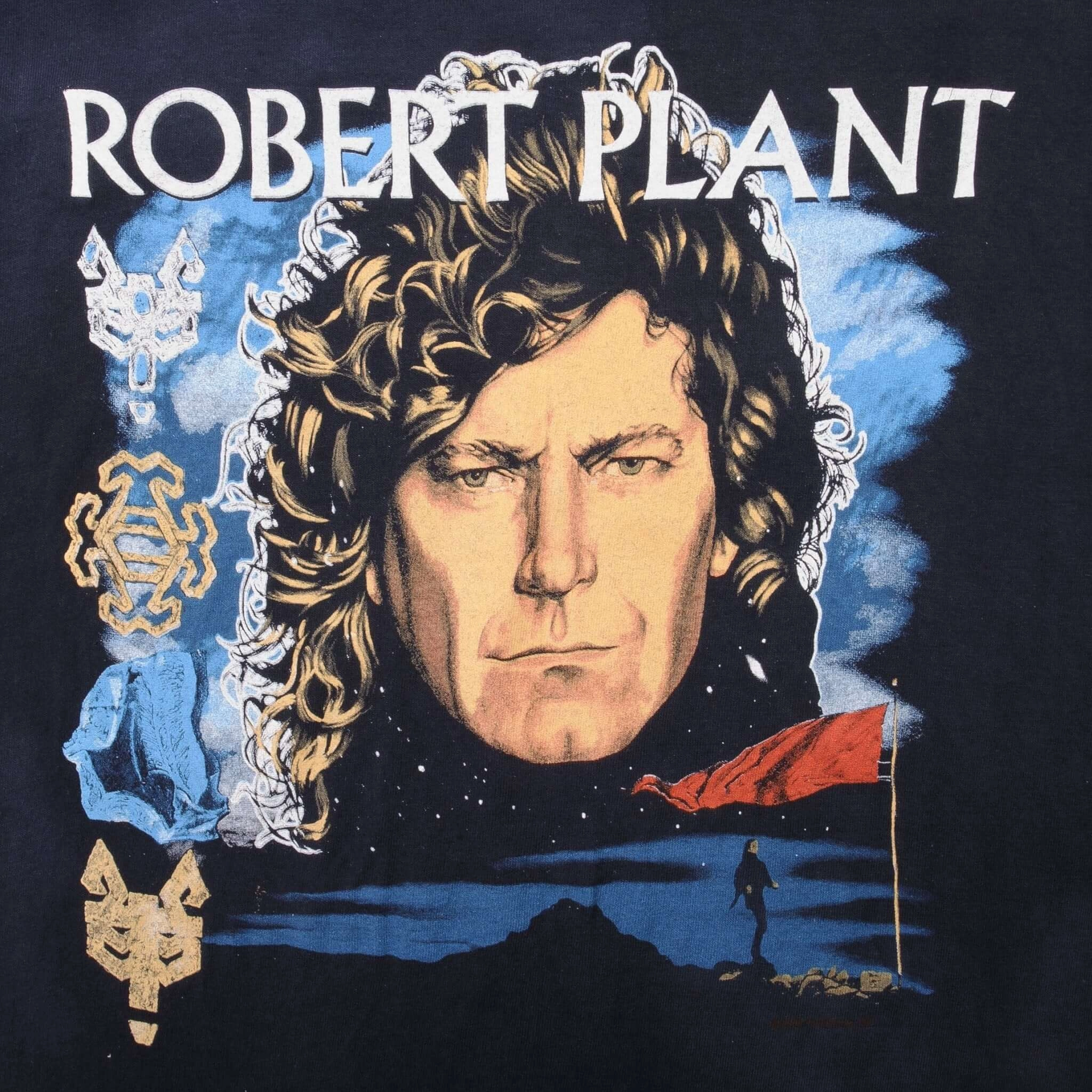 VINTAGE ROBERT PLANT NOW AND ZEN 1988 TEE SHIRT MEDIUM MADE IN USA