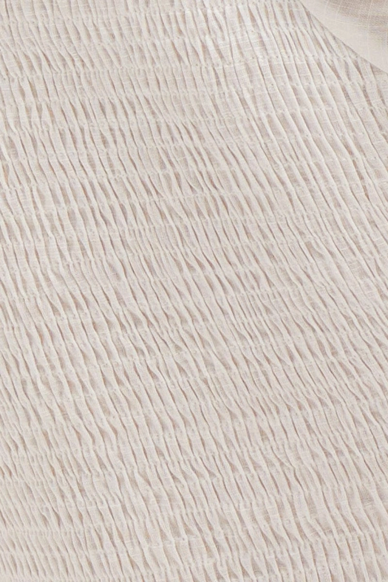 White Crop Top Three-Quarter