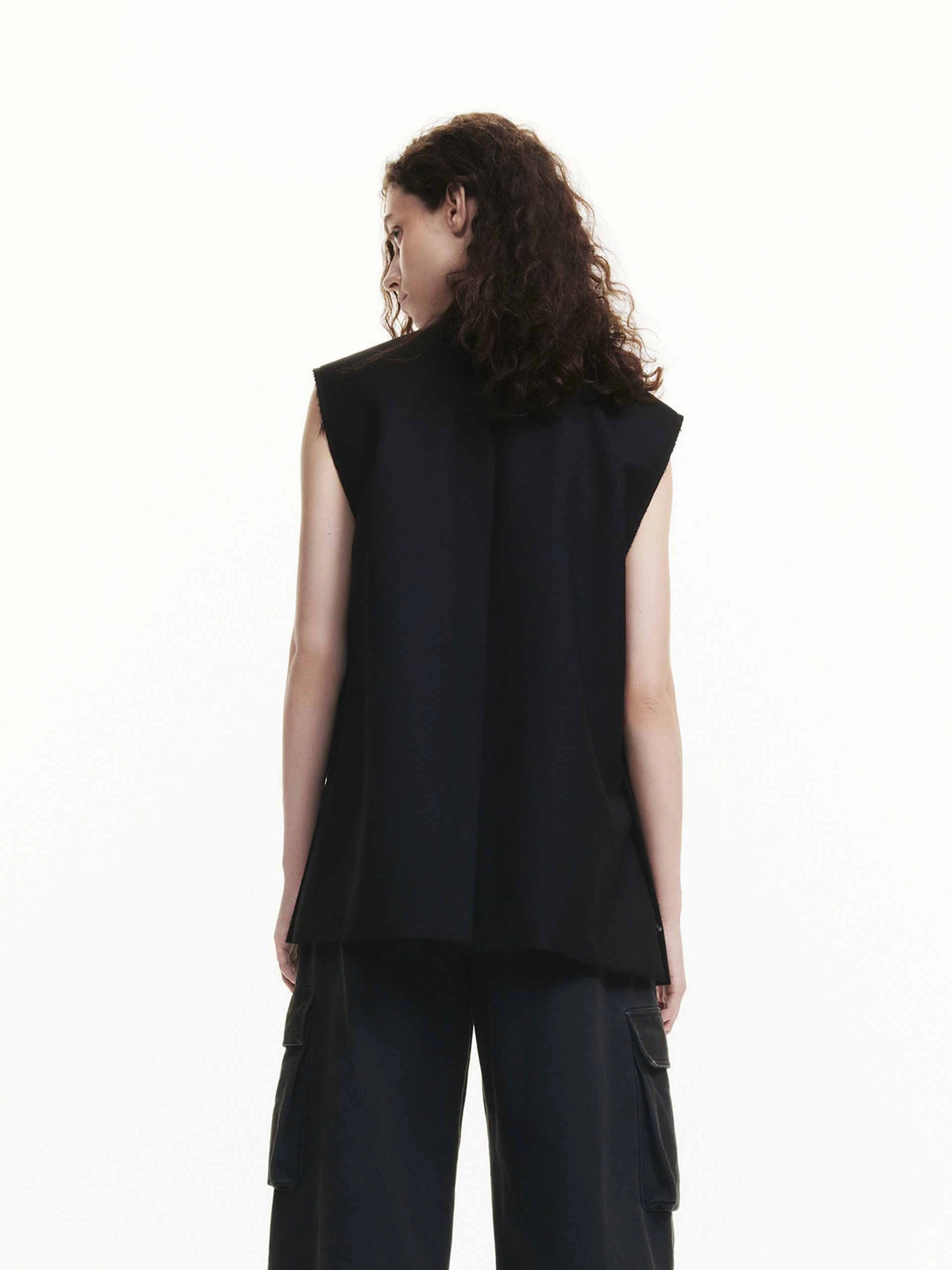 Wool Blend Long Waistcoat
