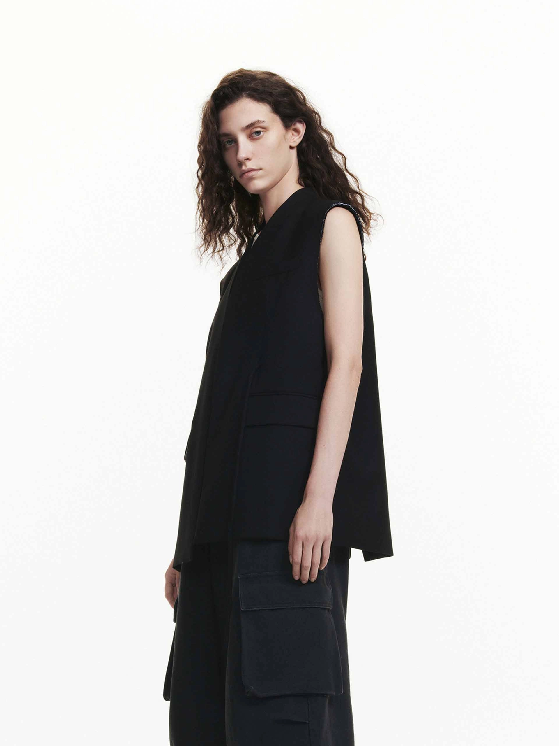 Wool Blend Long Waistcoat