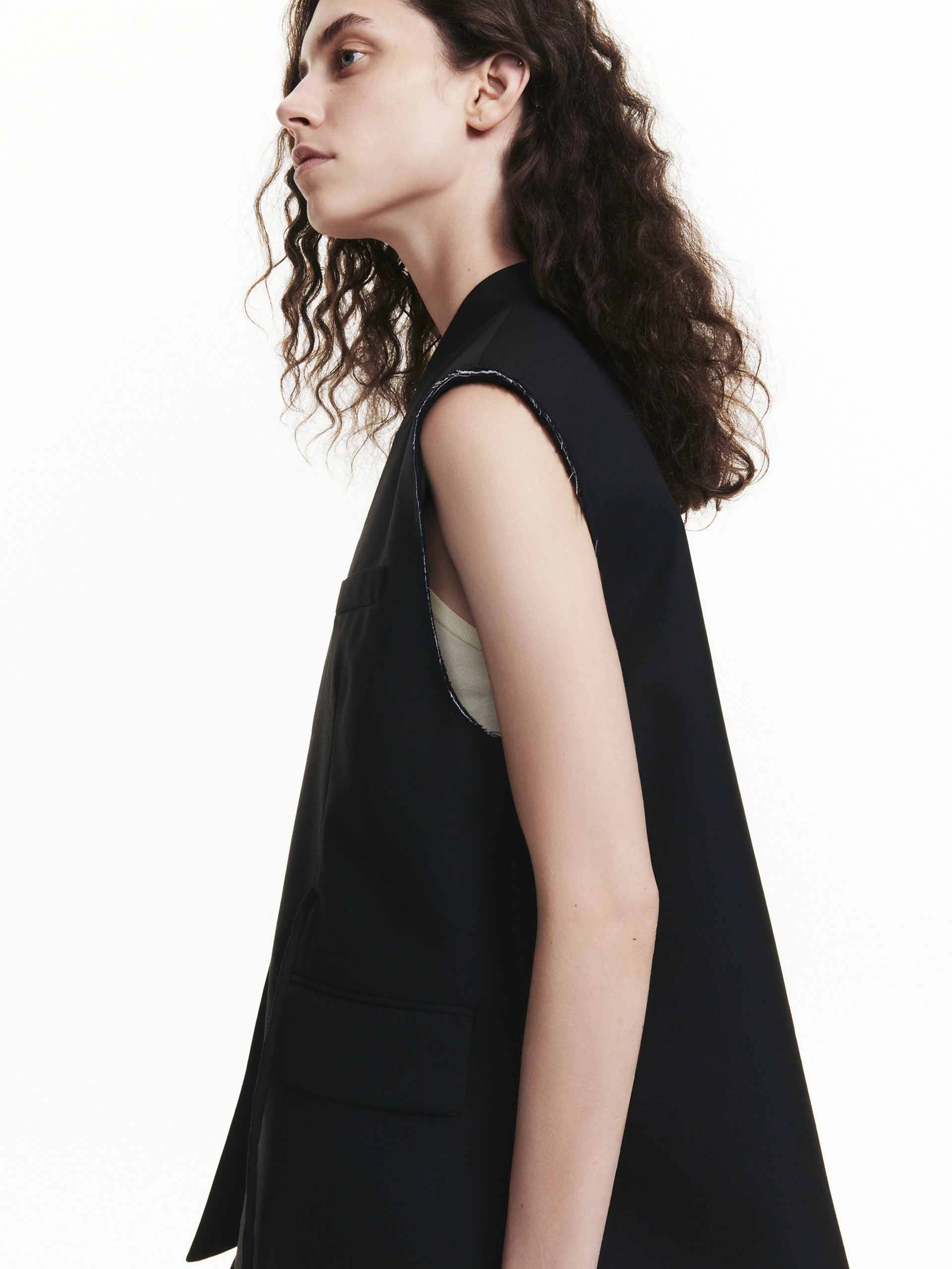 Wool Blend Long Waistcoat