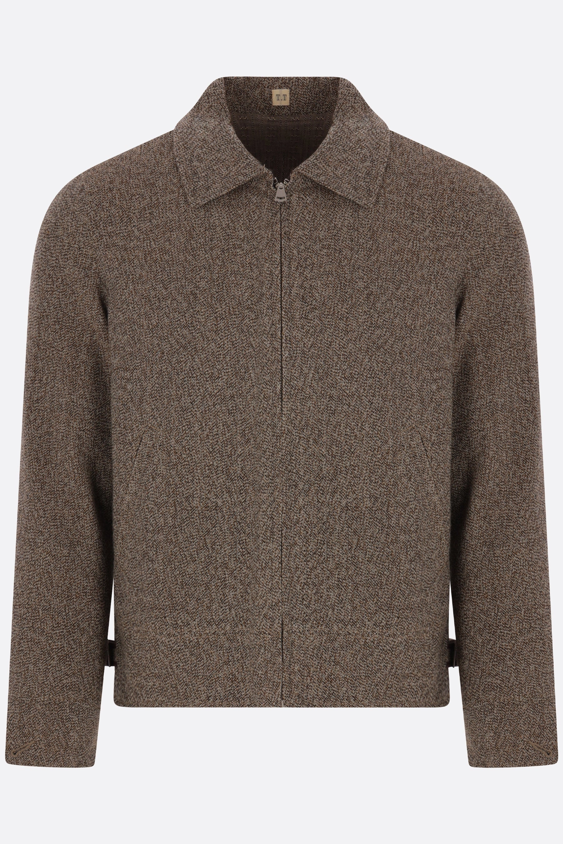 wool full-zip jacket