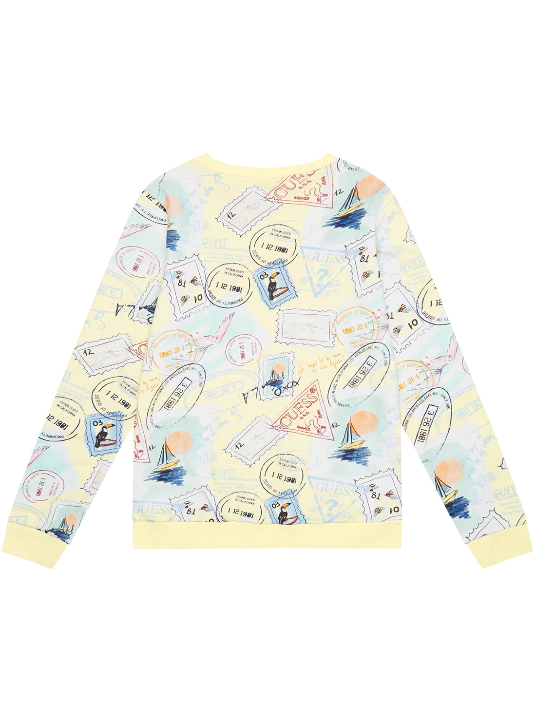 Yellow Post Stamps Print Active Top